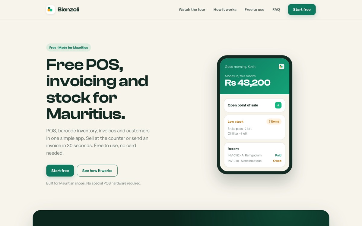 Bienzoli — screenshot